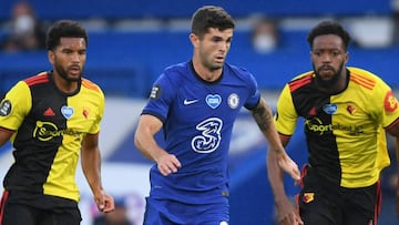 Por segundo partido consecutivo, el estadounidense provocó un penal favorable al Chelsea, que venció al Watford en la fecha 33 de la Premier League.