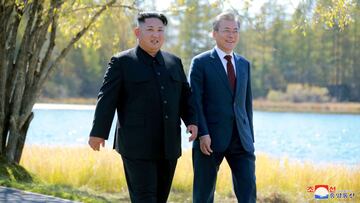 South Korean President Moon Jae-in and North Korean leader Kim Jong Un