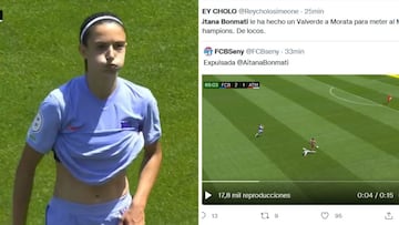 La secuencia de?Aitana, del Bar?a, 'ayudando' al Madrid en el ¨²ltimo minuto y le ha hecho TT