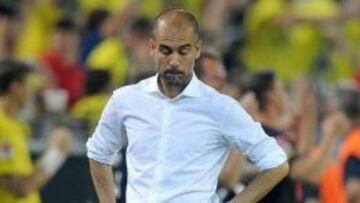 Guardiola durante el partido contra el Borussia.