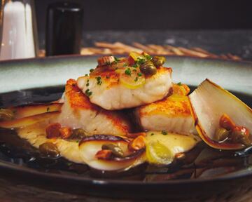 Salmón laqueado con miso.