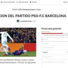 117.000 personas firman para que se repita el Barça-PSG