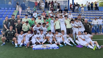El Juvenil B del Real Madrid, campeón de liga.