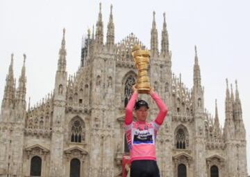 Ryder Hesjedal vencedor del Giro de 2012.  