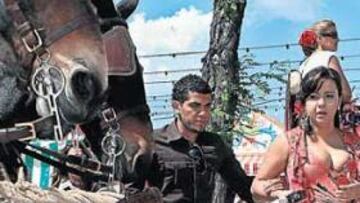 <b>LA GRANDEZA DE LA FERIA. </b>Alves, en una imagen tomada el viernes por la tarde en el recinto ferial.