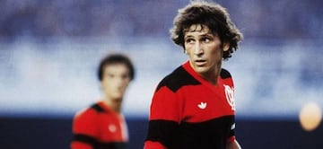 Zico, el máximo goleador de la historia del Flamengo.