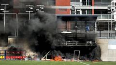 Incendio en el Estadio Nacional de Andorra.
