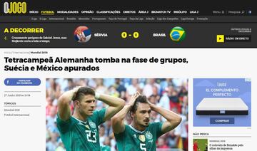 La prensa internacional reportó así la eliminación de Alemania