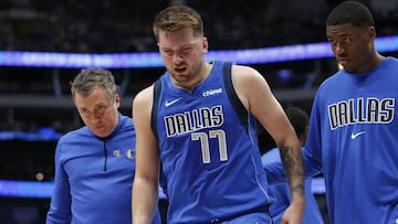 Luka Doncic salió con molestias en el último partido de Dallas Mavericks.