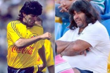 Su foto en la tribuna de un estadio impresionó. Jugó en Universidad de Chile en los noventa y fue seleccionado paraguayo. Hoy tiene 43 años.