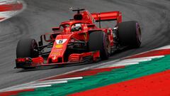 FILE PHOTO: F1 Formula One - Austrian Grand Prix - Red Bull Ring, Spielberg, Austria - June 30, 2018   Ferrari&#039;s Sebastian Vettel in action during qualifying   REUTERS/Leonhard Foeger - RC1D41B0D5E0/File Photo