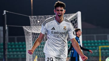 Jacobo Ortega, héroe del Juvenil A del Real Madrid contra el Atalanta.