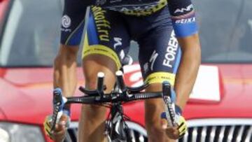 Contador lo ha dado todo en la crono de ayer.