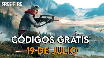 Free Fire códigos gratis 19 de julio