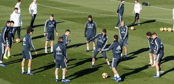 Real Madrid players in today's session