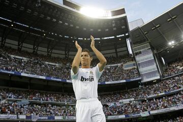 Cristiano Ronaldo en el estadio Santiago Bernabéu.