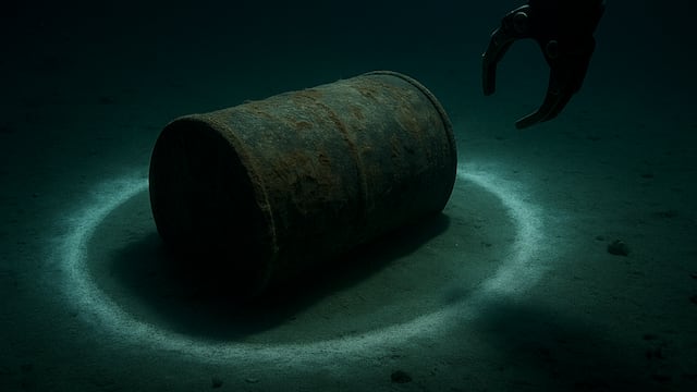 Half a million barrels of toxic waste lie on the Pacific seabed, and scientists say strange halos reveal a hidden chemical legacy.