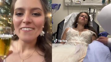 La novia que terminó en el hospital y se hizo viral en Tiktok: se fracturó el peroné