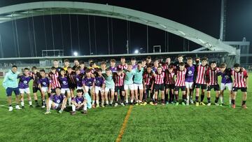 Encuentro entre las canteras del Athletic Club y el Real Valladolid.