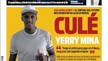 Portada del Diario Sport del día 25 de enero de 2017.