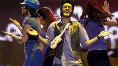 Rodolfo Chikilicuatre of Spain performs during rehearsals for the Eurovision song contest in Belgrade May 17, 2008.  REUTERS/Ivan Milutinovic  (SERBIA)