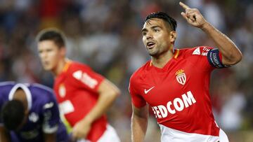 Falcao celebra su gol ante Toulouse en Liga