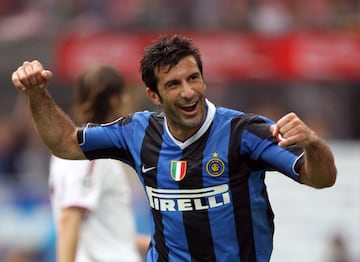 Luis Figo. El futbolista portugués militó en el Inter de Milán durante cuatro temporadas desde el 2005 hasta el 2009.