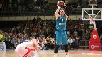 No tiene techo: el triple ganador de Doncic a 0,9 segundos del final que silenció a 6.000 serbios
