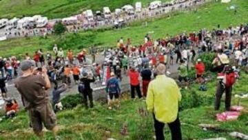<b>AFICIÓN. </b>Cuando llegan las etapas de montaña en los Pirineos, el público se vuelca con los ciclistas.