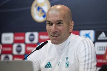 Zidane during his pre-Leganés press conference.