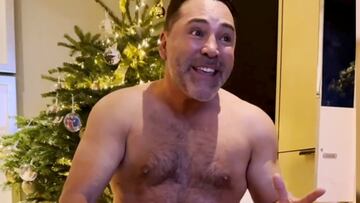 El polémico video navideño de Oscar de la Hoya con mensaje a Canelo, Tyson y más celebridades