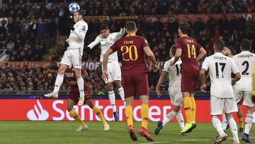 ROME, ITALY - NOVEMBER 27: During the Group G match of the UEFA Champions League between AS Roma and Real Madrid  at Stadio Olimpico on November 27, 2018 in Rome, Italy. (Photo by Tullio Puglia - UEFA/UEFA via Getty Images)