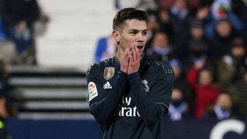 El jugador del Real Madrid, Brahim D&iacute;az, durante un partido.