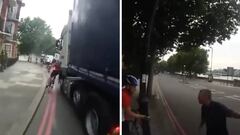 De locos: un camión embiste a un ciclista... ¡Y el conductor lo insulta!