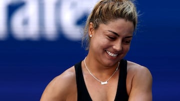 NEW YORK, NEW YORK - AUGUST 25: Renata Zarazua of Mexico reacts against Madison Keys of the United States in their Women's Singles First Round match on Day Two of the 2025 US Open at USTA Billie Jean King National Tennis Center on August 25, 2025 in the Flushing neighborhood of the Queens borough of New York City. Maddie Meyer/Getty Images/AFP (Photo by Maddie Meyer / GETTY IMAGES NORTH AMERICA / Getty Images via AFP)