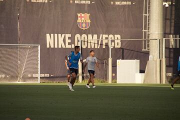 Así fue el entrenamiento de Boca en Barcelona