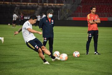 La Selección Colombia entrenó en el Estadio Nacional de Chile antes de enfrentar a la Roja de Reinaldo Rueda por la fecha 2 de Eliminatorias.