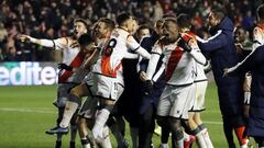 Alegr&iacute;a de los jugadores del Rayo en Copa.
 
 
 