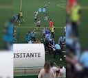 ¡Pasó en Portugal! Invaden la cancha y la policía lo para con disparos al cielo