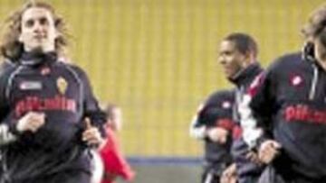 El Zaragoza se ejercitó en el escenario del choque.