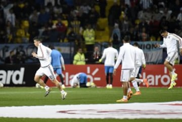 Los hinchas colombianos y argentinos mostraron gran ambiente en Sausalito 