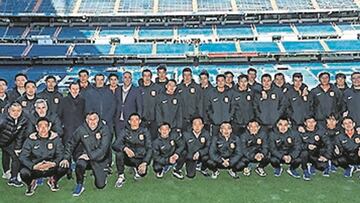 El Wuhan Zall en el Bernab&eacute;u. 