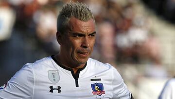 Futbol, Palestino vs Colo Colo
Tercera fecha, campeonato nacional 2018
El jugador de Colo Colo Esteban Paredes es fotografiado durante el partido de primera division contra Palestino disputado en el estadio Nacional De Santiago, Chile.
17/02/2018
Andr