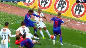 El gol lícito que reclamó la U y no cobró el árbitro ante Cobresal