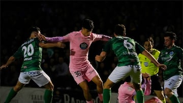 Andrés Antañón durante su debut con el Celta ante el Puerto de Vega.
