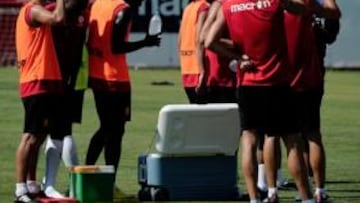 <b>A LA ESPERA. </b>Laudrup y los jugadores trabajan en Holanda y espera que la UEFA dé marcha atrás