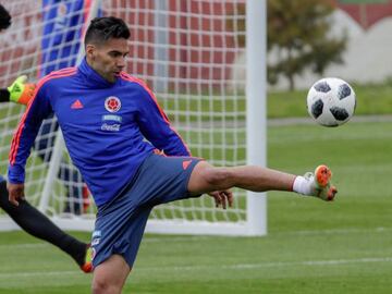 Falcao Garc&iacute;a durante el entrenamiento de la Selecci&oacute;n Colombia a puerta abierta en Kaz&aacute;n