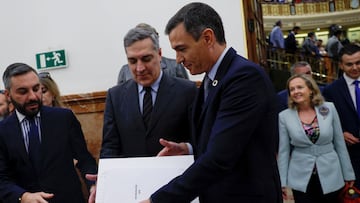 Spain's Prime Minister Pedro Sanchez leaves after delivering a speech during the state of the nation debate in parliament, in Madrid, Spain, July 12, 2022. REUTERS/Susana Vera