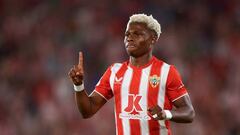 ALMERIA, SPAIN - AUGUST 14: Largie Ramazani of UD Almeria celebrates after scoring his team's first goal during the LaLiga Santander match between UD Almeria and Real Madrid CF at Juegos Mediterraneos on August 14, 2022 in Almeria, Spain. (Photo by Silvestre Szpylma/Quality Sport Images/Getty Images)