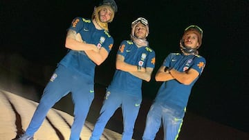 Neymar disfrutó junto a Marquinhos y Renato Augusto de una aventura en el desierto de Arabia Saudí.